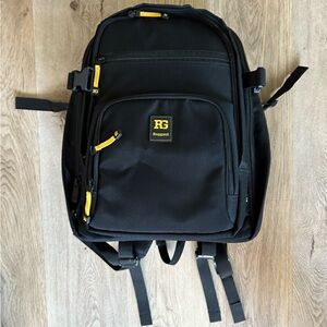 RG RUGGARD Camera Bag Backpack Black Yellow Accents
